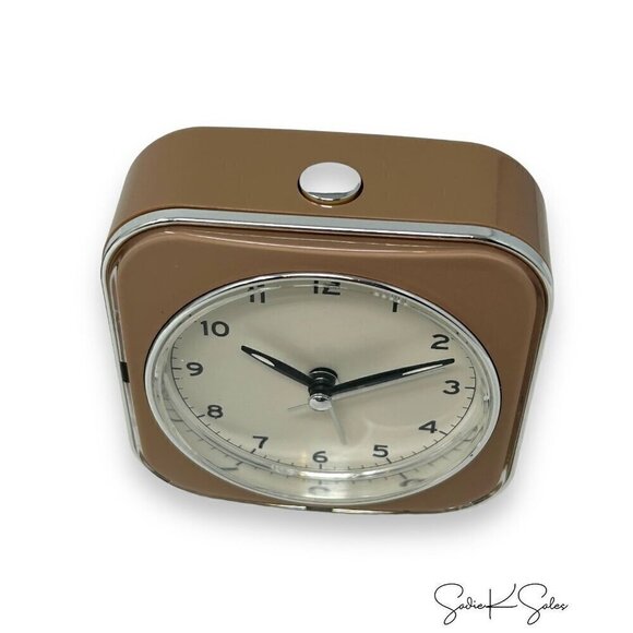 Vintage Style Analog Alarm Clock Beige/Chrome - Hearth & Hand Magnolia - Target - Picture 5 of 6
